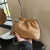 袋鼠（KANGAROO）法式小众褶皱腋下小包包女2024新款时尚链条斜挎包秋季洋气水桶包 棕色