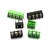 定制F7.64位 接线端子C端子接插件 7.6mm可拼接 绿黑色 绿色2P（5个）
