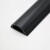 PVC明装线槽木纹色铝合金线槽弧形地线槽耐踩网络地板走线压线槽 黑色(自带背胶) PVC款 一米长度(每根)  3号(放3根网线)
