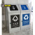 萧以墨新上海市垃圾桶分类标识贴纸物业小区干湿可回收有害生活垃圾 标准版一套【老版】 15x20cm