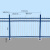 锌钢围墙栅栏院墙围栏工厂学校防爬护栏别墅庭院铁艺围栏隔离栅栏 蓝白色1米高2横梁1米的价格