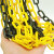 冰禹 警示塑料链条 路障路锥雪糕筒连接件安全隔离防护链 黑黄25米带2个挂钩 BYP-207