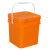 加厚方形密封桶正方形塑料桶5L透明桶带盖手提高端涂料大口径水桶 1L-白色