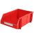 稳斯坦 WST014零件盒塑料组合式零件盒物料盒仓库收纳盒螺丝盒 工具盒 斜口 红450*300*170mm