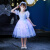 迪士尼（Disney）女童2024夏装新款发光爱莎公主裙子冰雪奇缘蓬蓬纱生日连衣裙夏季 9135粉色纯棉裙(送一条灯带) 100码(建议身高90-95公分)