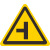 帝阔90直径交通标识牌圆牌三角牌铝槽现货警示牌路标指示标志不锈钢版 T形交叉-左90cm
