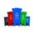 得筑工品 脚踩垃圾桶 分类垃圾桶 塑料垃圾桶 户外环卫四类垃圾箱 蓝色50L