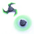 ABAYAPEX英雄游戏周边 夜光版电弧星指尖陀螺 金属玩具儿童手指陀螺 电弧星指尖陀螺-夜光版绿色 标准
