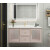岩板洗手盆实木现代简约组合卫生间洗漱台粉色吊柜智能 160主柜+智能镜子