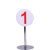 HFTN 靶位牌 靶场数字牌号码标识牌 带底座款1-10号 不锈钢30*65cm