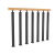 定制简约楼梯扶手现代旋转护栏室内阁楼铁艺栏杆立柱别墅实木围栏 方管立柱85cm高