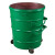 铁垃圾桶户外环卫挂车大铁桶360L铁制垃圾桶市政铁皮垃圾箱 蓝色2.0厚带盖