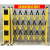 ABDT 电力施工安全护栏玻璃钢绝缘移动伸缩围栏道路警示隔离栏栅 加厚黑黄1.2米高*2.5米长