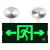 援邦 消防应急灯 新国标3C认证充电安全出口指示灯LED照明双头一体灯 双向双头灯	