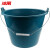 冰禹 BY-5038 泥瓦工塑料桶 建筑工地牛筋桶 加厚水泥桶 22cm常规款墨绿色带提手
