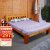 鲁班一木 实木床 新中式双人床1.8米2米单人床婚床榆木全实木卧室家具 原木色1.8米2米
