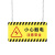 飓程 挂牌警示牌 机器设备维修标识牌 24*12cm 小心触电注意安全 单位：个
