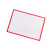 大工象 加厚磁性文件保护套 红色A4（10个）操作流程卡套硬胶套 卡片袋展示