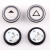 雷殷适用迅达电梯D型按钮5400不锈钢按键方向开关门三针四针配件 数字(单个按钮价格) 绿光 盲文款 三针