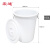 震迪160L带盖大水桶物业户外垃圾桶塑料工业胶桶可定制700259白色