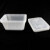 海斯迪克 HKLY-125 一次性打包盒外卖快餐饭盒长方形透明塑料餐盒便当盒 透明 1000加厚注塑款*300套