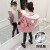 川孩女童羽绒棉衣2021新款韩版中大童加厚儿童冬装棉服袄女孩外套童装 小熊棉衣粉红色 110cm