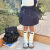 艾摩贝贝童裙女童斜纹棉布半身包臀裙子儿童韩版洋气口袋工装短裙 黑色 120cm