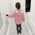 川孩女童羽绒棉衣2021新款韩版中大童加厚儿童冬装棉服袄女孩外套童装 小熊棉衣粉红色 110cm
