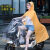 新款雨衣电动摩托车母子亲子加大骑行双人长款全身防暴雨儿童雨衣 3XL亲子无镜套橙色 1750 5XL