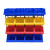 零件盒组合式物料盒货架斜口分类收纳箱螺丝盒元件盒工具盒塑料盒 加厚蓝C6#250*150*120