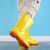 白色雨鞋食品厂工作雨靴防滑食品卫生靴防油加绒加棉保暖水鞋大码 3537白色中筒【加绒套】 40