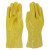 东亚 PVC黄色工业专用耐油耐酸碱防滑衬里浸塑手套 长度28cm 2双