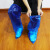 雷电盾（LEIDIANDUN）一次性鞋套 加厚长筒防滑塑料脚套 蓝色 