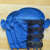 电焊工面罩3护脸电焊防护用品防拷脸焊工眼镜布料帆布二保焊加长 1个蓝护耳款