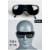 焊工专用防强光打磨墨镜透明玻璃防尘护目镜平光防护眼睛切割墨镜 2010黑3副