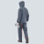 聚远（JUYUAN）防尘工作服带面罩头套打磨专用分体全身连帽防护服 上衣+裤子灰色XL码  一套价