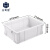 正奇谊 加厚周转箱 零件盒 长方形塑料箱物流箱 整理箱 可加盖子 白色 380-140箱410*310*150