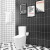 黑白灰北欧格子纯灰色卫生间墙砖小白砖300*600浴室阳台厨房瓷砖 现代300*300纯白色 其它