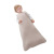 嘉枝鹿睡袋婴儿婴儿睡袋竹纤维加厚背心襁褓双向拉链大空间柔软宝宝睡袋 麻灰加厚款 S(0-6)