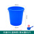 大号加厚塑料水桶带盖超大容量圆形桶储水发酵厨房胶桶 60L蓝色