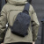 酷奇袋鼠（KUQIDAISHU）男士包包新款胸包时尚骑行背包休闲单肩手机斜挎包日系机能小挎包 个性黑色0620