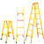 定制适用绝缘人字梯 玻璃钢绝缘梯 电工绝缘关节梯单梯 直梯2/2.5/3/4/5米 人字梯1米