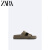 ZARA24新款 男鞋 棕色翻毛皮沙滩鞋凉鞋 2716320 棕色 39