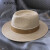 AOFANLEI品牌中年男士爵士帽夏季出游海边沙滩礼帽女巴拿马草帽遮阳防晒绅士帽 卡其色 常规码