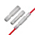 仟特 尼龙子弹头端子 白色透明公母对接接线端子 电线快速接插件 0.3-1平方 白色 100套