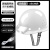 京汇莱一体化带灯安全帽工地防水强光智能矿工头灯ABS国标照明定制Logo ABS白色16小时款