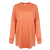 Quinientos宽松显瘦网红健身服女速干衣大码运动罩衫跑步瑜伽服性感上衣 橘色（长袖款） S