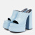 VERSACE    皮革防水台穆勒鞋奢侈品潮牌P00774206 蓝色 CN 35