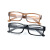 超轻高清树脂片塑料架舒适远视镜100-400度中老年眼镜平光 亮黑+100°