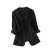 离拜夏季加大加肥码西装外套女200斤春夏季新款修身显瘦薄款七分袖西 黑色 2XL(130-150斤)